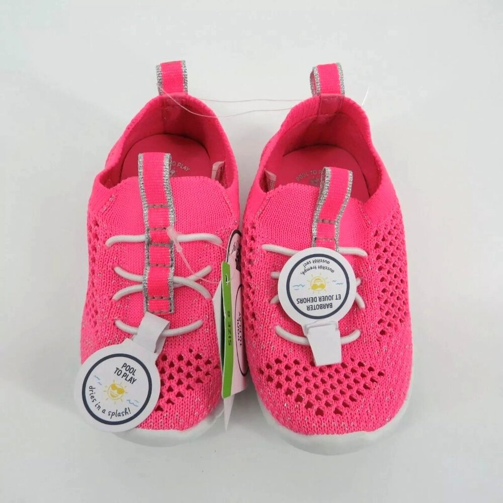 OshKosh Toddler Girls Pink Pool To Play Water Shoes Size 6 Quick-Dry Mesh NWT
